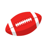 Red And White American Football With Laces Isolated On Transparent Background png