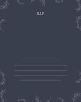 Editable Funeral Ceremony Announcement. Template. vector