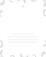 Graceful Memorial Service Invite. Clean Layout in Illustrator. vector