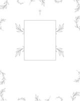 Modern Obituary Card Template. Printable Funeral Design vector