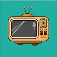 Vintage Television Art A Blast from the Past vector