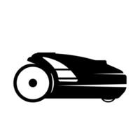 Robotic lawn mower Silhouette icon Illustration vector