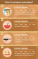 infographic template for making pancakes vector