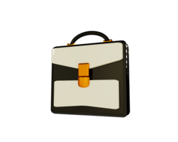 Eye catching vibrant colour suitcase 3d icon for productivity UI app png