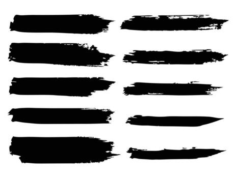 grunge cepillo carrera conjunto con acuarela pintar texturas y salpicar elementos para diseño utilizar vector