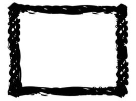 Vintage grunge photo frame with rough edges and distressed texture on white background vector