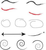 Artistic Line Patterns and Spiral Designs for Creative Inspiration vector