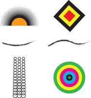 Abstract Geometric Designs and Artistic Patterns for Creative Inspiration vector