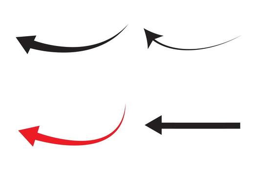 Stylish Curved and Straight Arrows - High-Quality Arrow Graphics for Design and Presentations vector