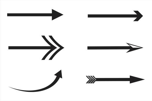 Arrow Design Set, Collection of Various Arrow Styles for Graphic vector