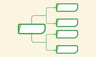 Structured Green Mind Map Infographic Template for Idea Organization and Visual Planning vector