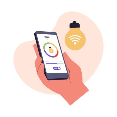 Smartphone Controlling Smart Light Bulb