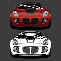 Front view car illustration for conceptual design vector