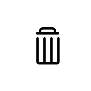 Icon Interface Website Delete Button Vectors Outline style