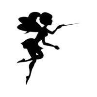 Fairy silhouette symbol isolated illustration vector