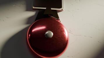 Red Bell Rings For Back To School Concept In The Wall video