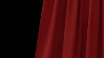 Curtain Opening and Closing Animation on a Transparent Background. 4K video