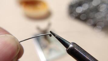 Heating the Soldering Iron. Close-Up of Soldering Process with Focus on Precision Connectivity video