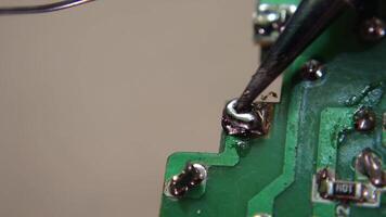 Soldering wires to electronic components video