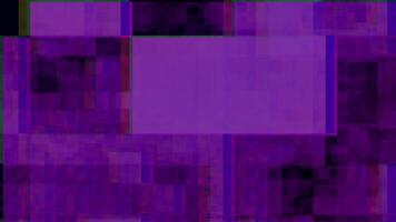 Glitch and noise damaged. Multicolored glitch background with high-speed looping video