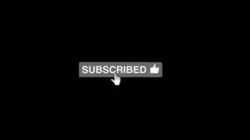 Subscribe button and like icon animation on alpha channel video