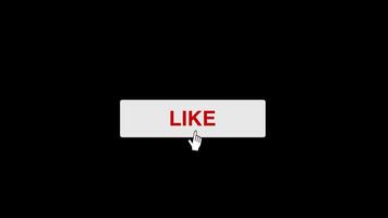 Animation subscribe, like, and comment on alpha channel background video