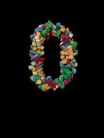 Animated Dynamic Colorful Wooden Building Block Typeface the letter O video