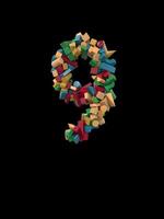 Animated Dynamic Colorful Wooden Building Block Typeface the number 9 video