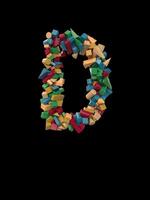 Animated Dynamic Colorful Wooden Building Block Typeface the letter D video