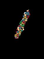Animated Dynamic Colorful Wooden Building Block Typeface the slash symbol video
