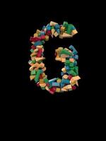 Animated Dynamic Colorful Wooden Building Block Typeface the letter G video