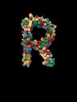 Animated Dynamic Colorful Wooden Building Block Typeface the letter R video