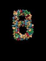Animated Dynamic Colorful Wooden Building Block Typeface the letter B video