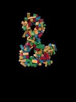 Animated Dynamic Colorful Wooden Building Block Typeface the ampersand symbol video