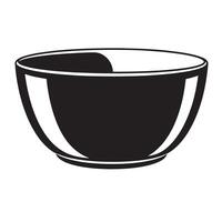 Black bowl with white highlights simple clean vector