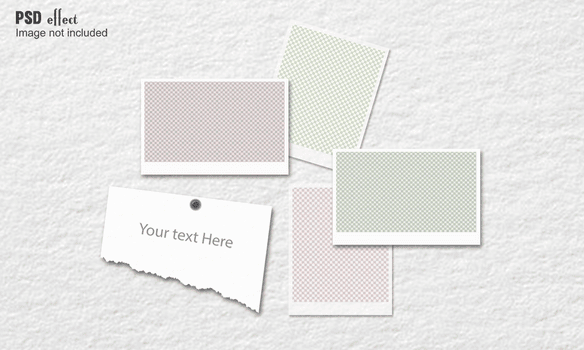 einstellen von realistisch Foto Vorlage. vier leeren Foto Frames spotten oben mit Schatten psd