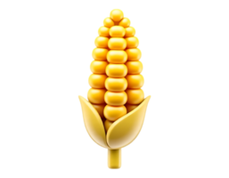 3D Rendered Corn on the Cob Illustration png