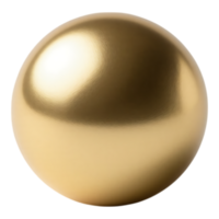 Golden Sphere Render with Metallic Surface png