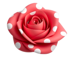 Polka Dot Rose A Playful 3D Floral Rendering png