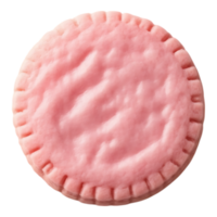 Pink Frosted Cookie with Decorative Edge png
