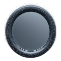 Circular Mirror with Textured Frame png