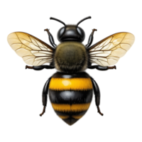 Realistic 3D Render of a Honey Bee with Transparent Background png