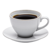 Cup of coffee on a saucer, isolated on transparent background png
