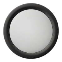 Black Round Mirror with Transparent Center png