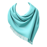 Turquoise Triangle Scarf with Fringes png