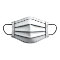 White Surgical Mask Isolated on Transparent Background png