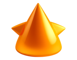 Glossy Orange Rocket with Fins png