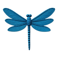 Blue Dragonfly Ornament with Intricate Wing Detailing png
