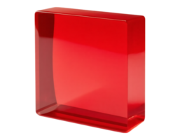 Transparent Red Cube Render png
