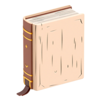 Enchanted Grimoire A Detailed 3D Cartoon Illustration png